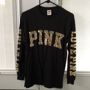 Black LS Sequin T-shirt